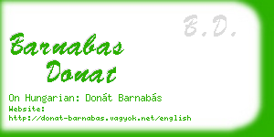 barnabas donat business card
