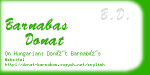 barnabas donat business card